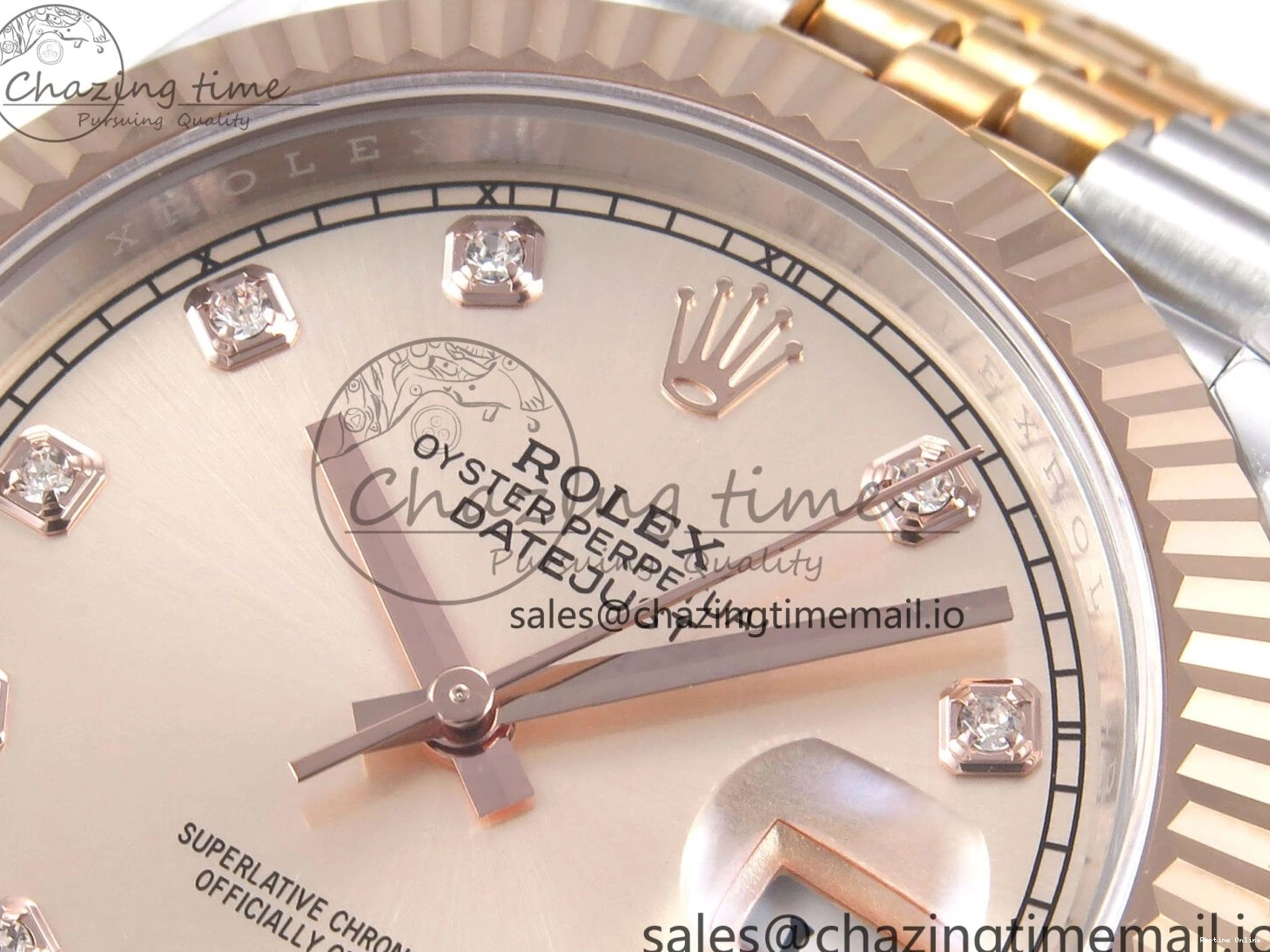 0208 DateJust 41 126331 EWEF Best Edition RG Diamonds Dial on SS RG Jubilee Bracelet A UrbanChic 999